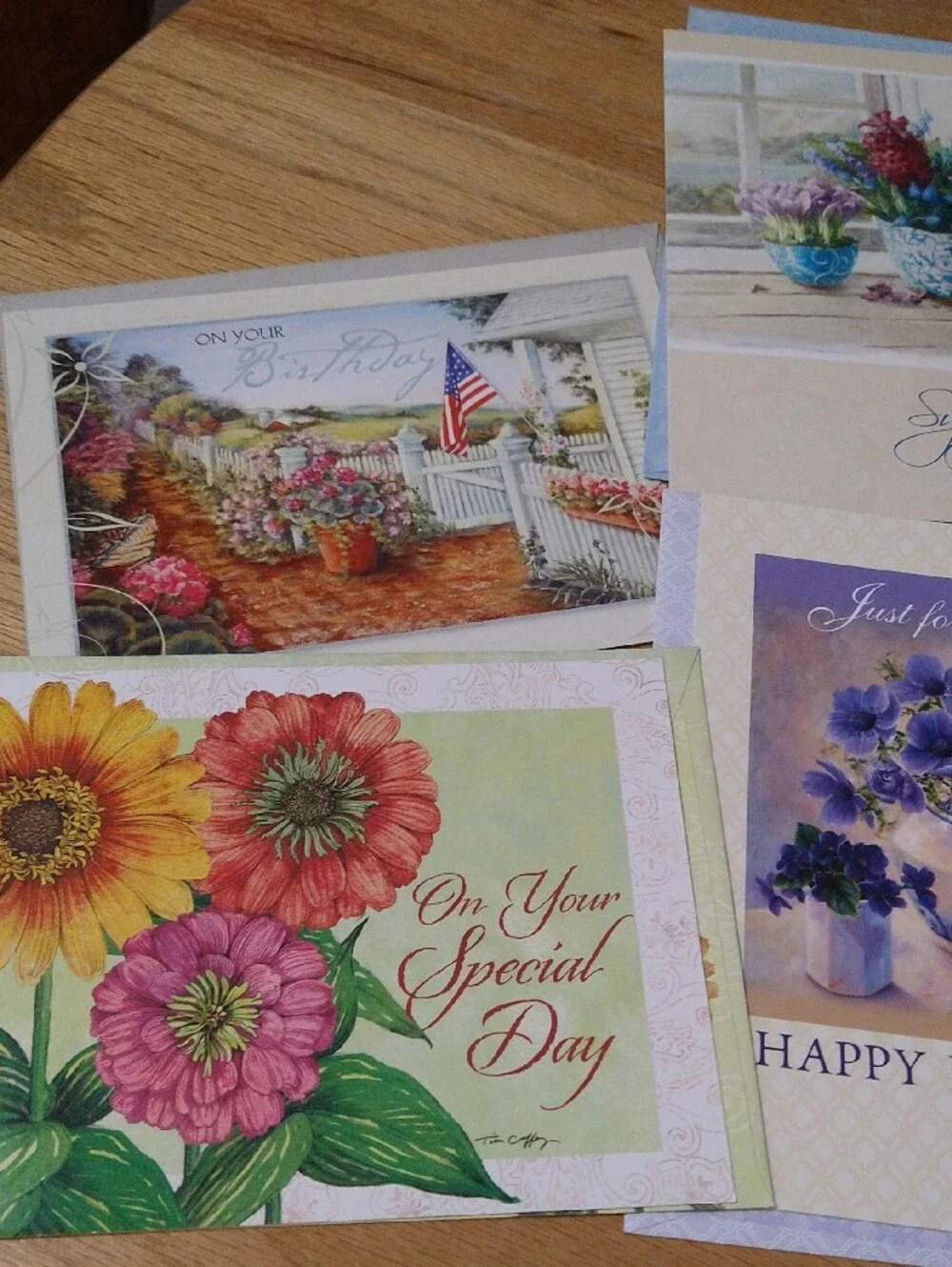 Assorted Floral Greeting Cards - Multicolor